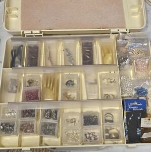 Jewelry Making Kit (Over 75 Pieces In The Lot) Beads, Charms & More